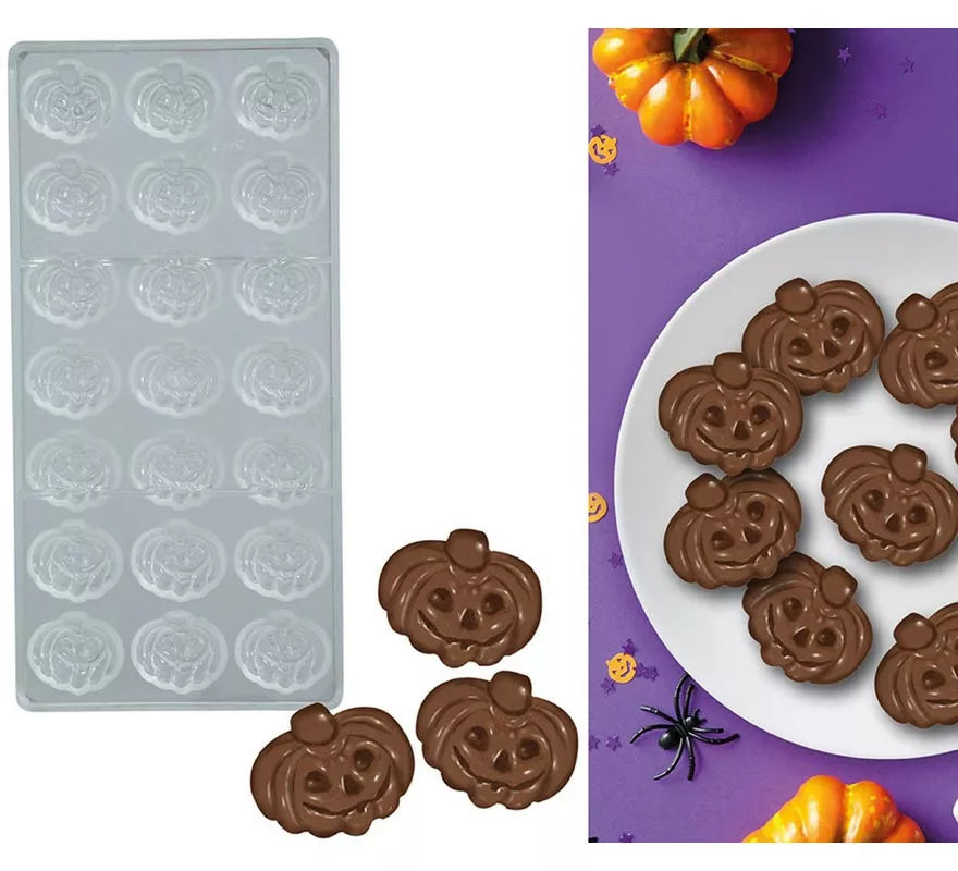 Translation missing: es.Molde para 21 Calabazas de Chocolate 27.5x13 cm