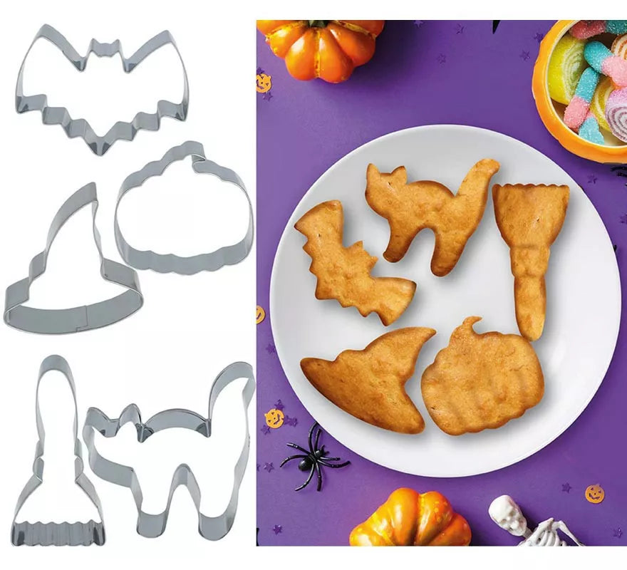 Translation missing: es.Moldes Metálicos para 5 Galletas Halloween