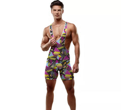 Mono de Tirantes Estampado Años 80 para hombre