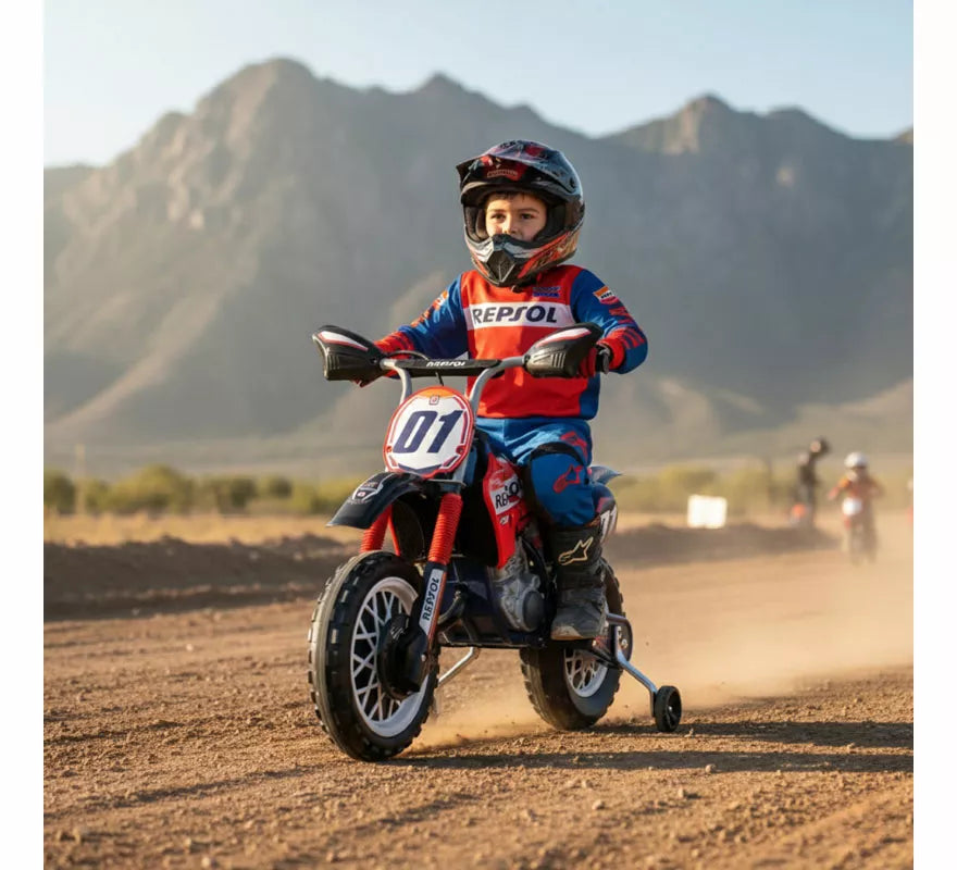 Moto Eléctrica Infantil Cross Repsol 6V