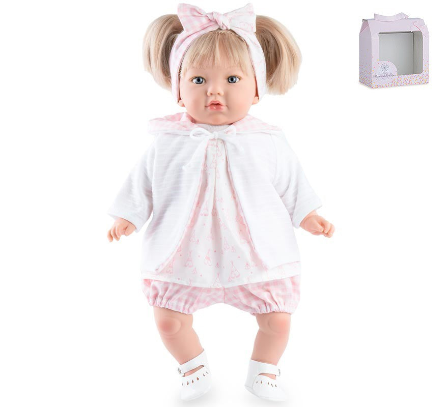 Translation missing: es.Muñeca Alina Vichy de 45 cm presentación en Estuche