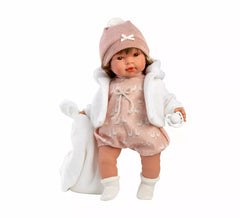 Muñeca Carla Llorona de 42 cm con Mantita y Conjunto