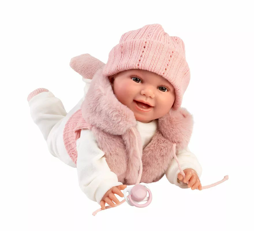 Muñeca Chloe Sonrisas de 38 cm con Chaleco y Gorro