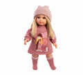 Muñeca Elena de 35 cm con Vestido y Gorro de Punto