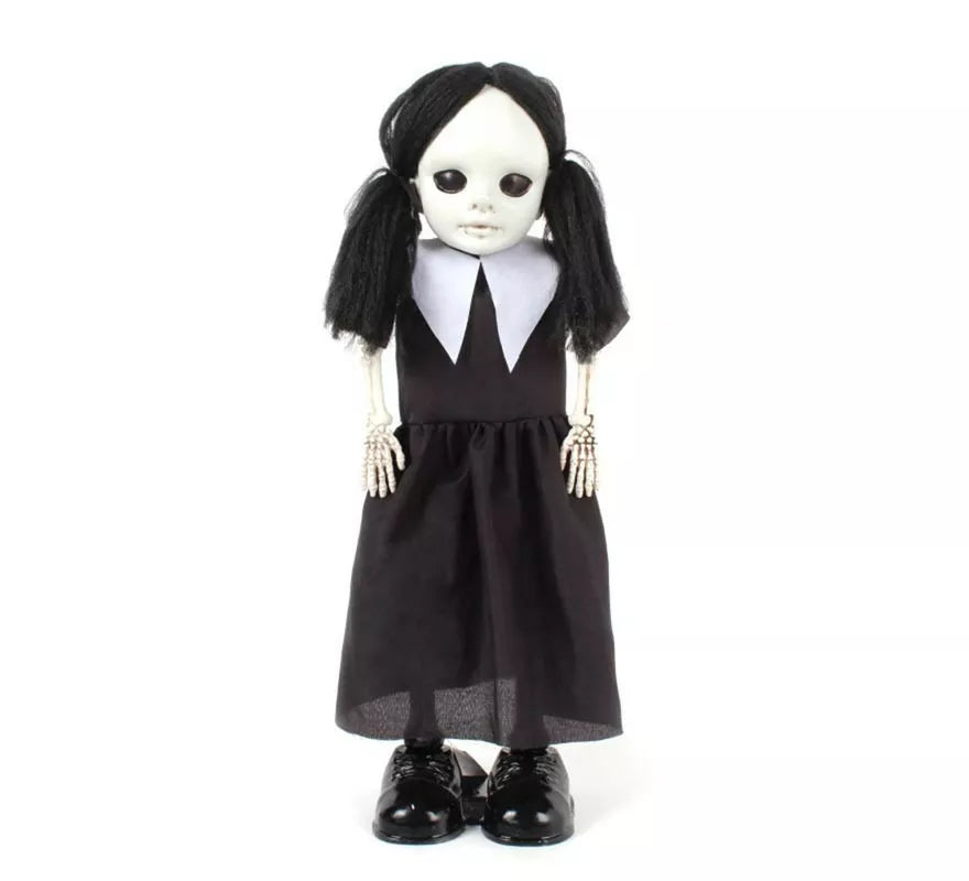 Translation missing: es.Muñeca Gótica con coletas decorativa de 52 cm