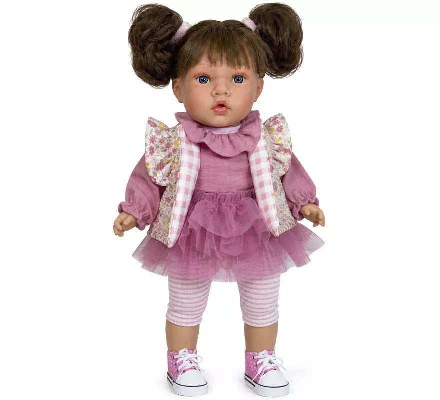 Translation missing: es.Muñeca Susette Floral rosa con Falda de Tul de 45 cm