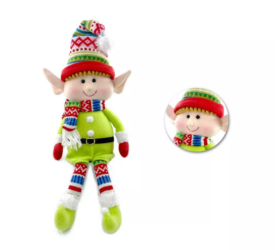 Translation missing: es.Muñeco de Elfo Verde Sentado de 46 cm