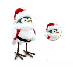 Muñeco de Pájaro Blanco de Navidad de 18 cm
