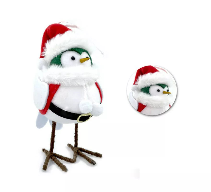Translation missing: es.Muñeco de Pájaro Blanco de Navidad de 18 cm