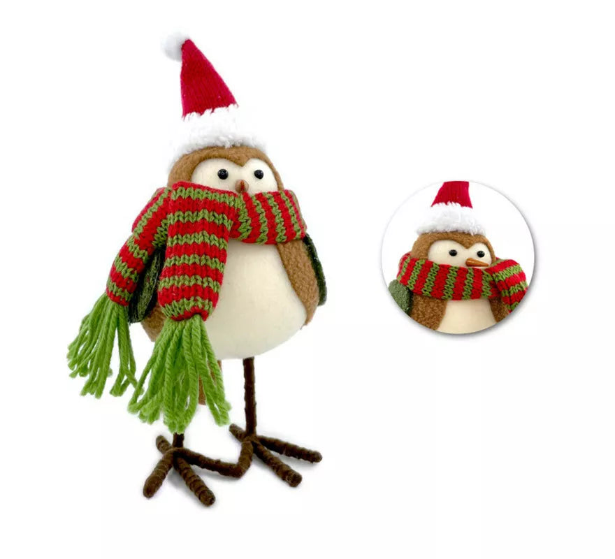 Translation missing: es.Muñeco de Pájaro Marrón de Navidad de 18 cm