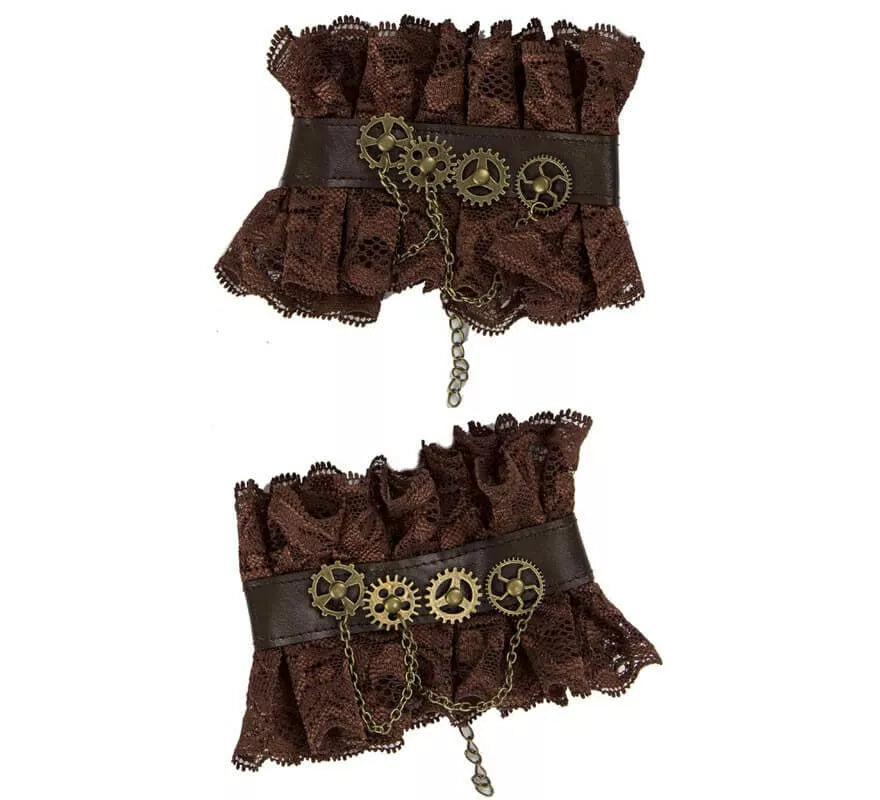 Translation missing: es.Muñequeras Marrones Steampunk