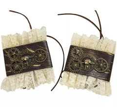 Muñequeras Steampunk con Rodamientos
