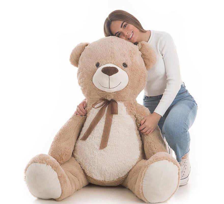 Oso de Peluche Marrón Jumbo con Tierno Lazo de 140 cm