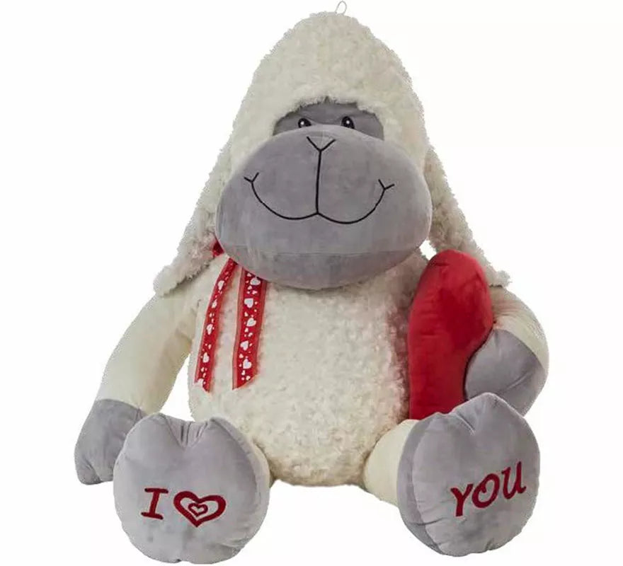 Oveja Amorosa de Peluche con corazón de 38 cm