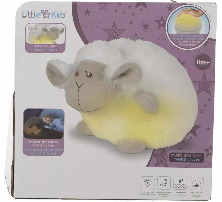 Oveja de Peluche Relajante con Luz y Sonido de 24 cm