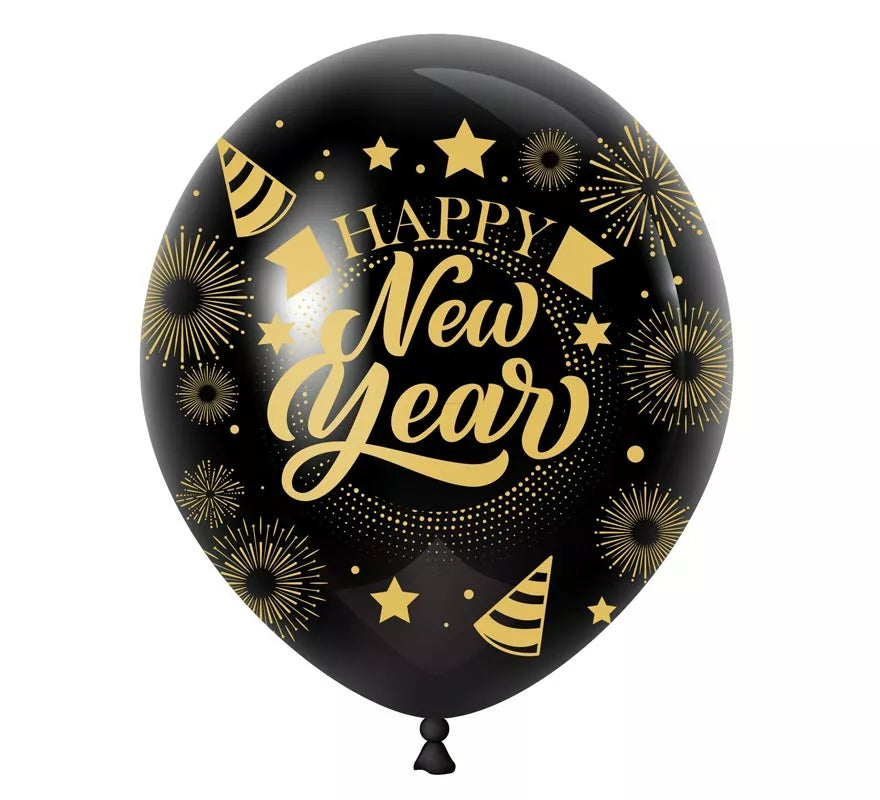 Translation missing: es.Pack 10 Globos negros Happy New Year