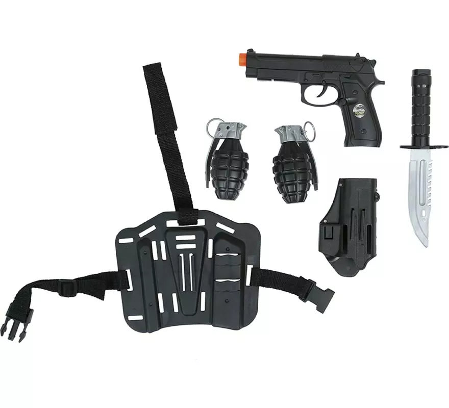Translation missing: es.Pack 5 Accesorios Armas Policía de Plástico de Juguete