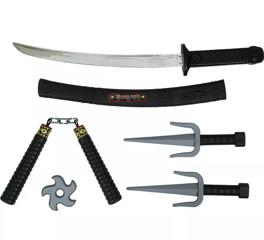 Translation missing: es.Pack 5 Armas Ninja de Plástico de Juguete