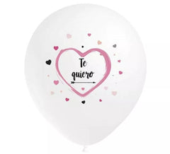 Pack 8 Globos blancos Te Quiero de 95 cm perímetro