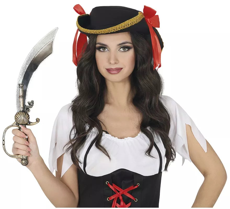 Pack Armas Pirata: Espada, Pistola, Catalejo y Medalla de Plástico