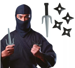 Pack Daga y Estrellas Ninja de Plástico de Juguete