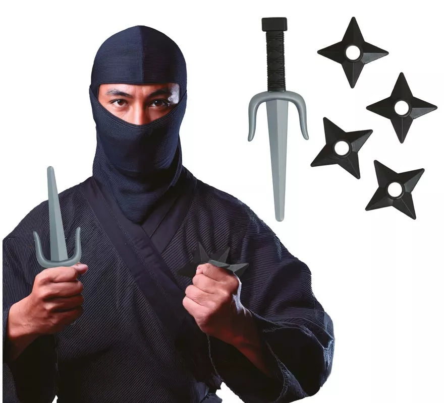 Translation missing: es.Pack Daga y Estrellas Ninja de Plástico de Juguete