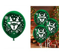 Pack de 10 Globos de Reno verdes de Látex