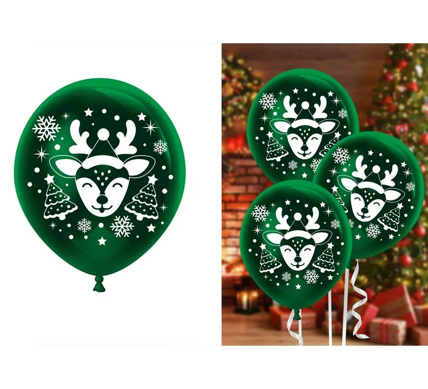 Translation missing: es.Pack de 10 Globos de Reno verdes de Látex