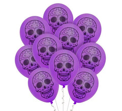 Pack de 10 Globos Día de los Muertos de 30 cm