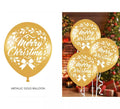 Pack de 10 Globos dorados de Feliz Navidad de Látex
