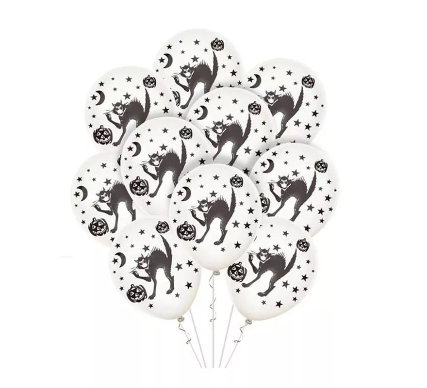 Translation missing: es.Pack de 10 Globos Gatos negros de 30 cm