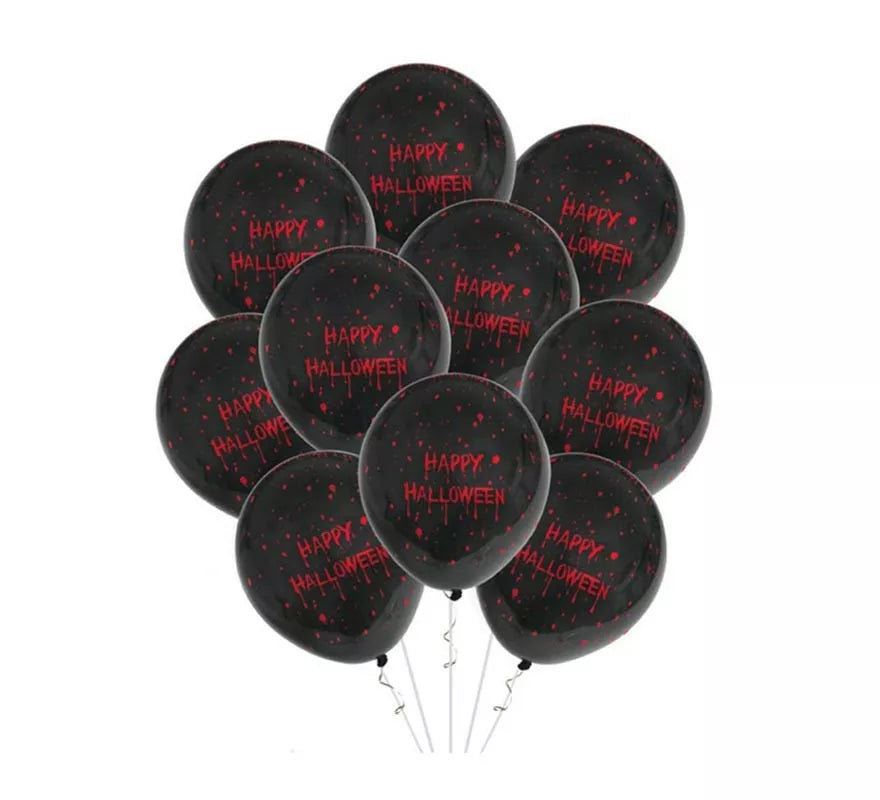 Translation missing: es.Pack de 10 Globos Happy Halloween de 30cm