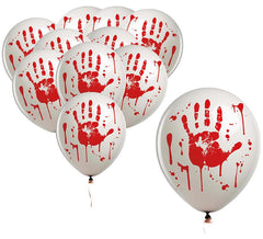 Pack de 10 Globos Mano de Sangre de 30 cm
