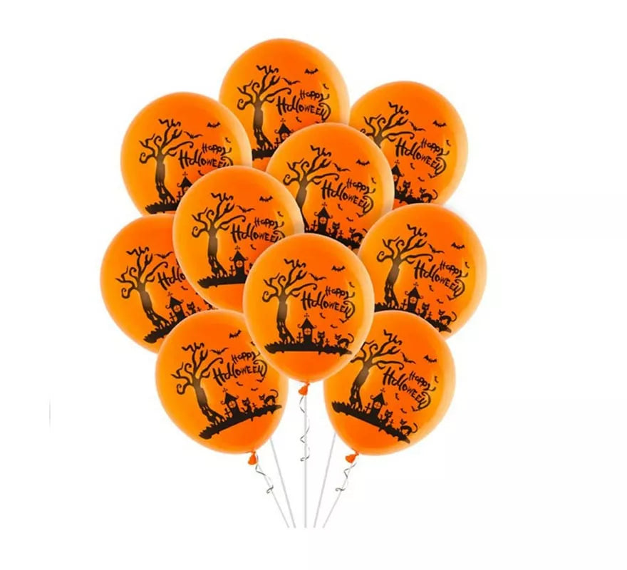 Translation missing: es.Pack de 10 Globos Paisaje Halloween de 30 cm