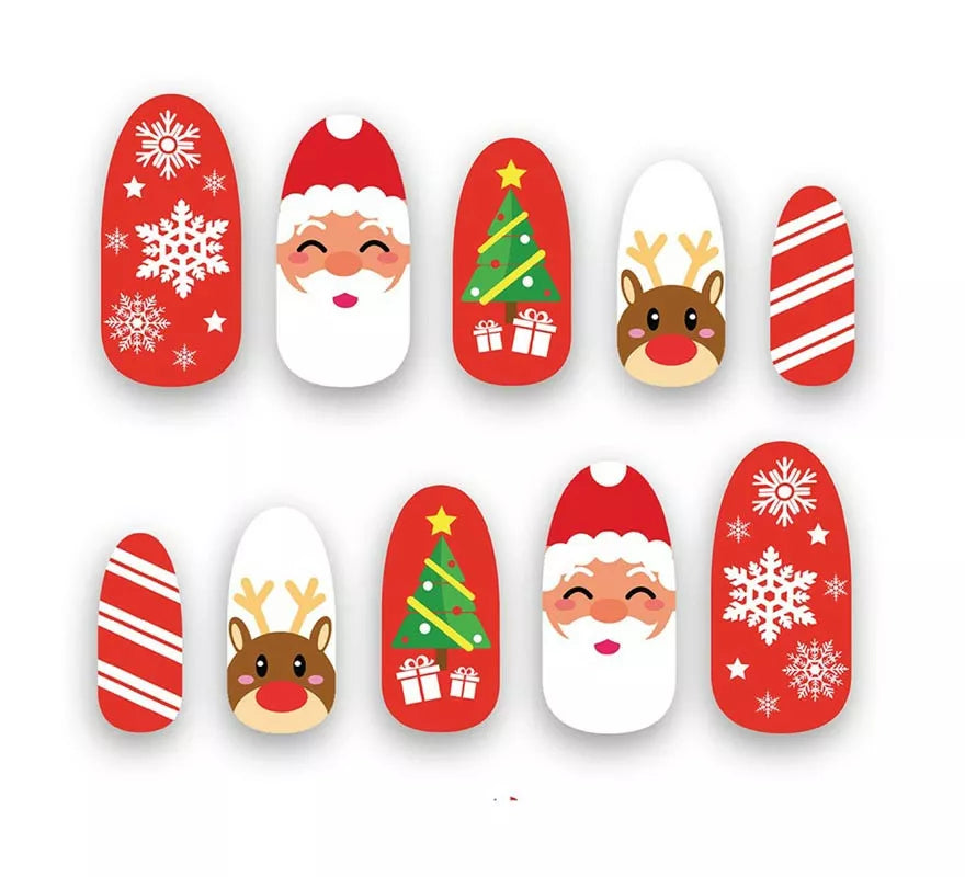 Translation missing: es.Pack de 10 Uñas Figuras Navideñas con adhesivo
