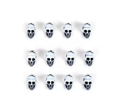 Pack de 12 Calaveras blancas decorativas
