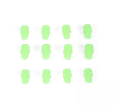 Pack de 12 Calaveras Luminiscentes decorativos