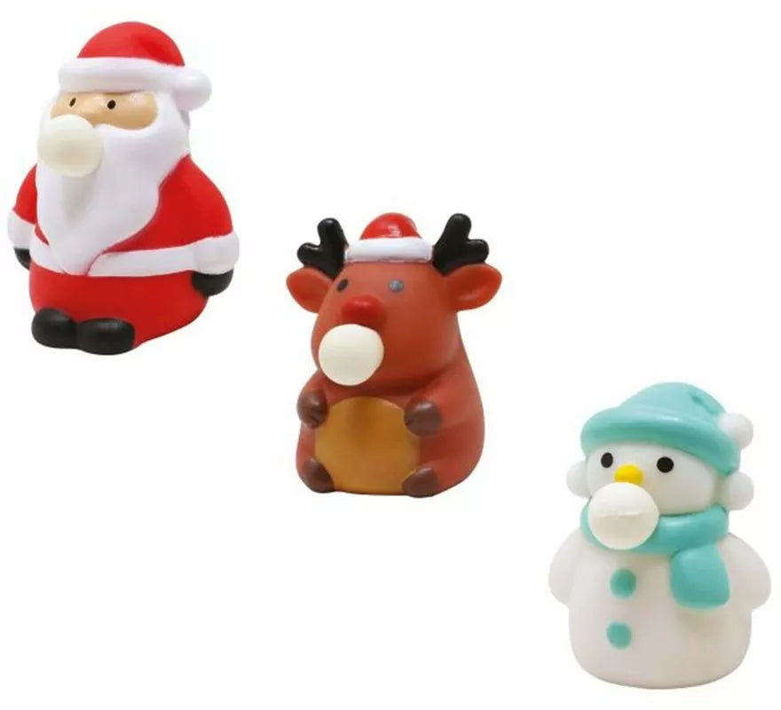 Pack de 12 Figuras Navideñas con globo interior de 7 cm