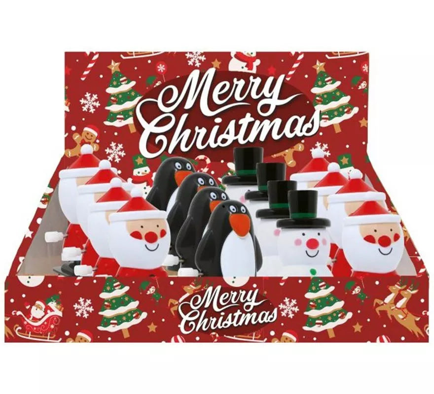 Translation missing: es.Pack de 12 Muñecos Navidad andantes en modelos surtidos de 8 cm