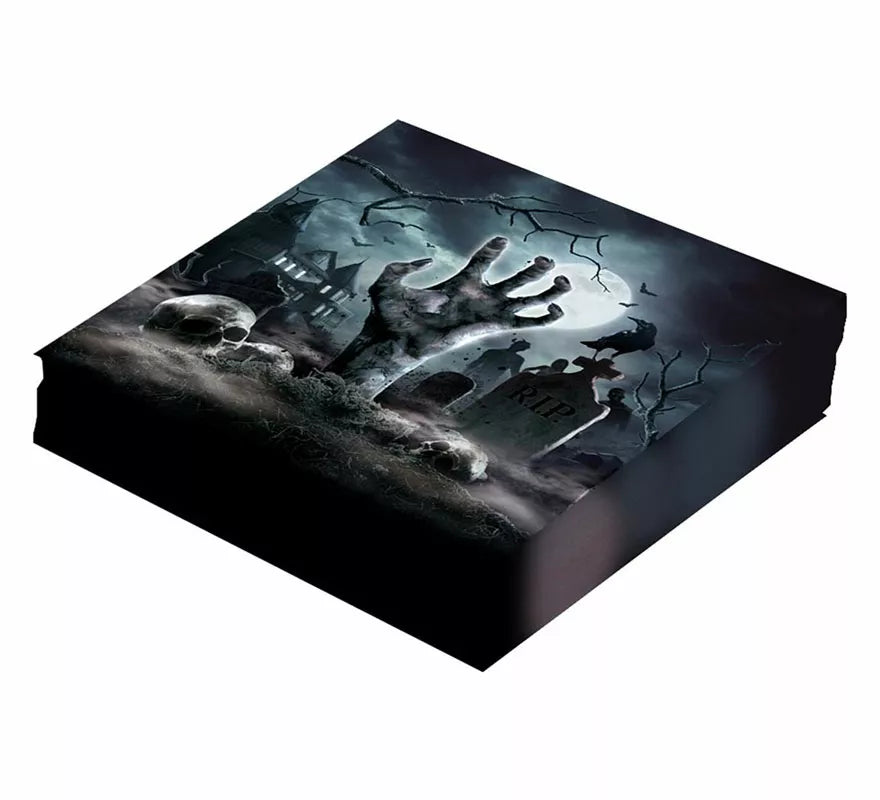 Translation missing: es.Pack de 12 Servilletas Cementerio de 33X33 cm