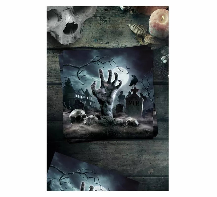 Translation missing: es.Pack de 12 Servilletas Cementerio de 33X33 cm