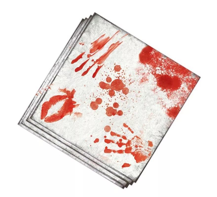 Translation missing: es.Pack de 12 Servilletas con Sangre 33x33 cm