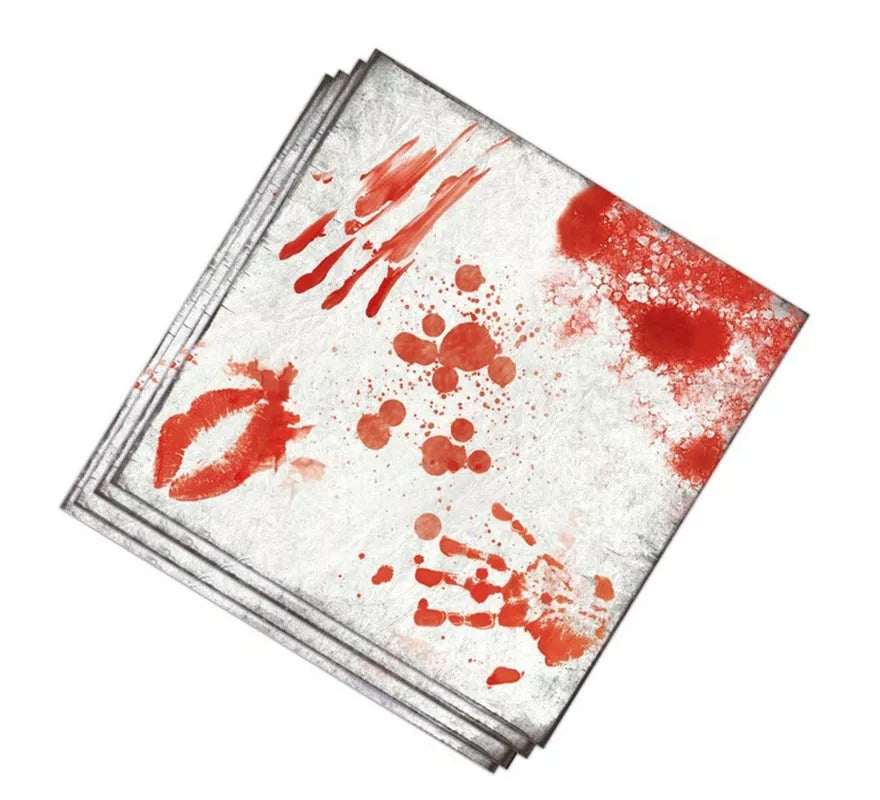 Translation missing: es.Pack de 12 Servilletas con Sangre 33x33 cm
