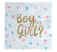 Pack de 12 Servilletas It's a Boy or it's a Girl