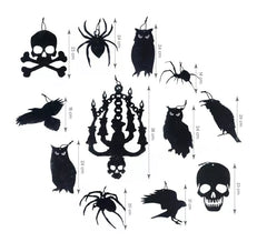 Pack de 12 Siluetas Halloween de decoración