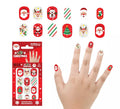 Pack de 12 Uñas Adhesivas de Papá Noel para niña