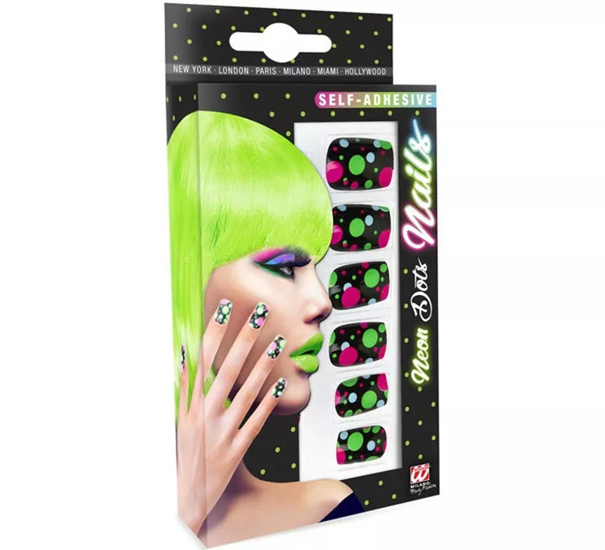 Translation missing: es.Pack de 12 Uñas Autoadhesivas de Bolitas neón