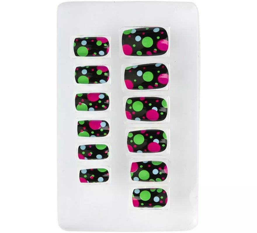 Translation missing: es.Pack de 12 Uñas Autoadhesivas de Bolitas neón