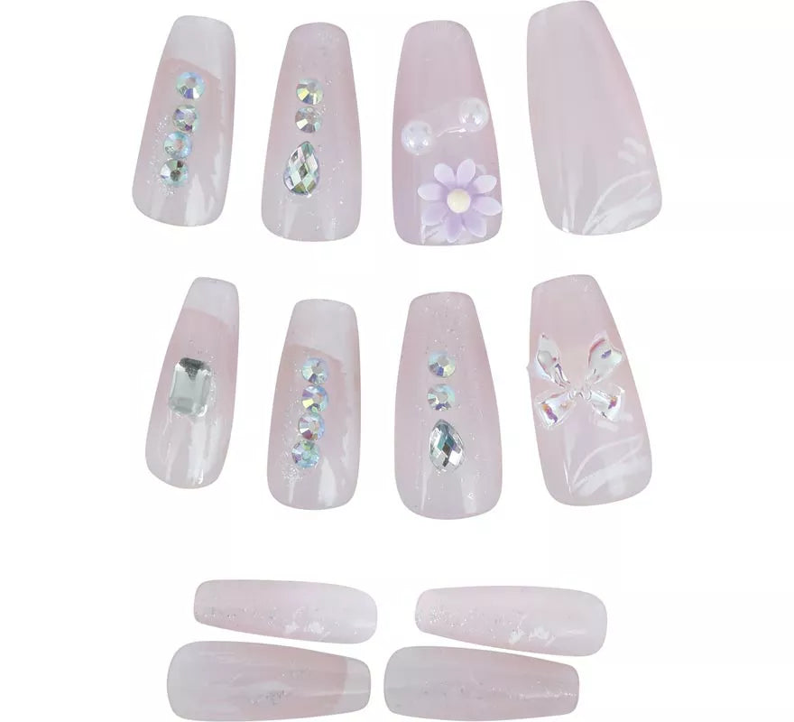 Translation missing: es.Pack de 12 Uñas con Pedrería para mujer
