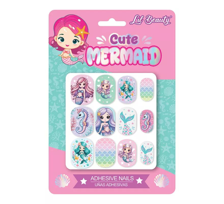 Pack de 12 Uñas de Sirenas para niña